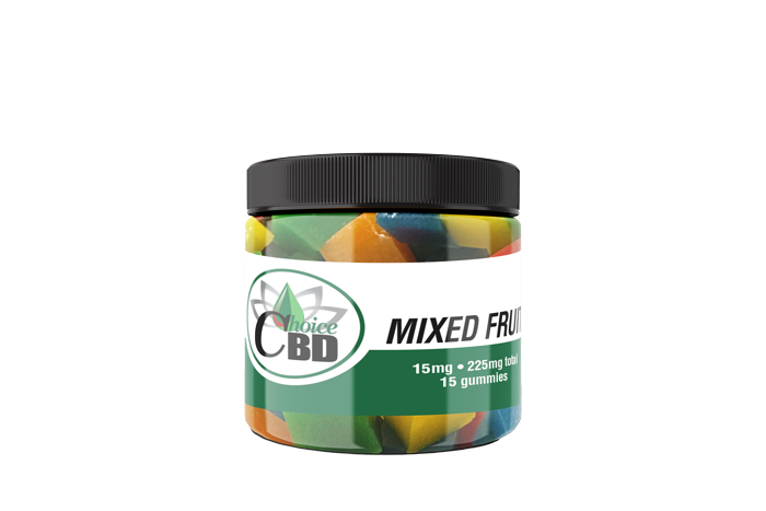 CBD Gummies Plain Mixed Fruit 225mg 15mg/15pc