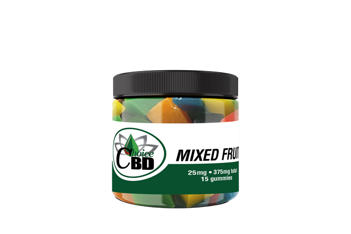 CBD Gummies Plain Mixed Fruit 375mg 25mg/15pc