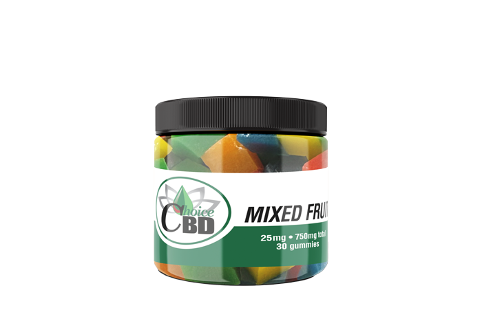 CBD Gummies Plain Mixed Fruit 750mg 25mg/30pc