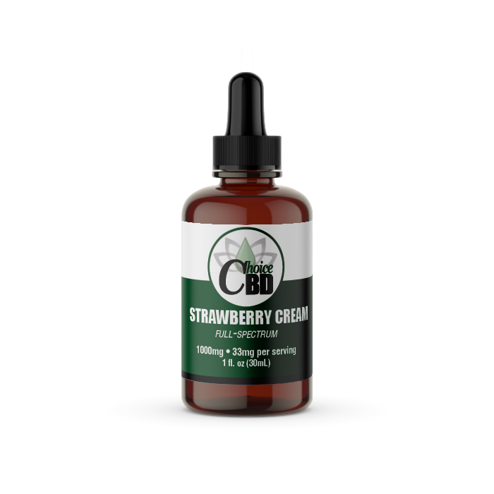 CBD Tincture-Strawberry & Cream 1000mg