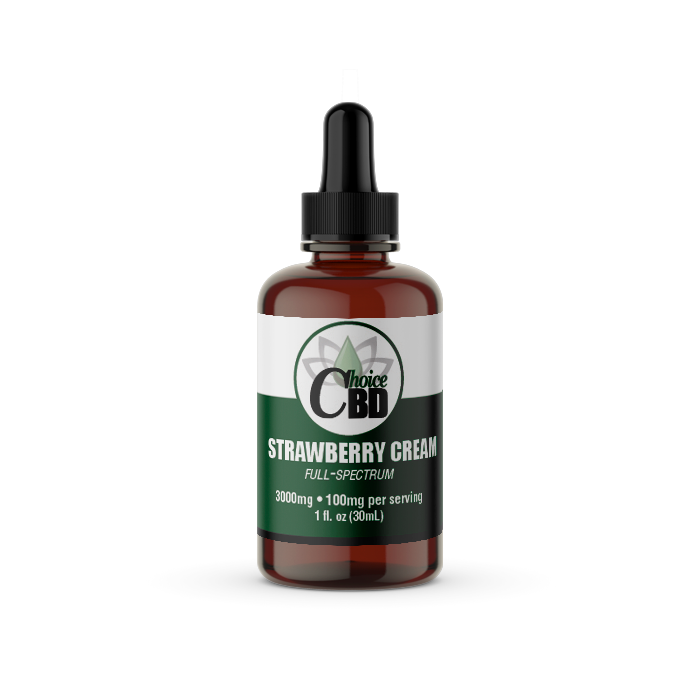 CBD Tincture-Strawberry & Cream 3000mg