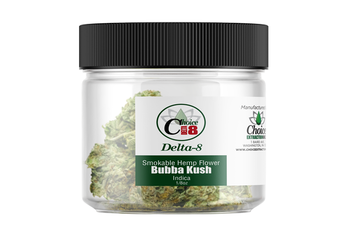 D8 Flower - Bubba Kush 1/8oz (3.5g)  - Indica