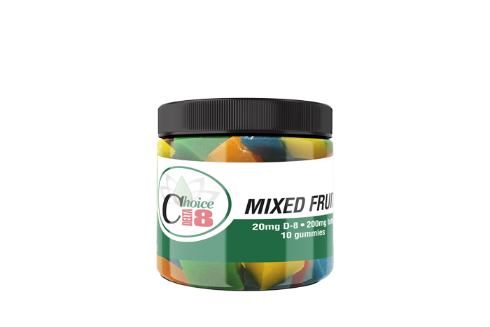 D8 Gummies Plain-Mixed Fruit 200mg 20mg/10pc