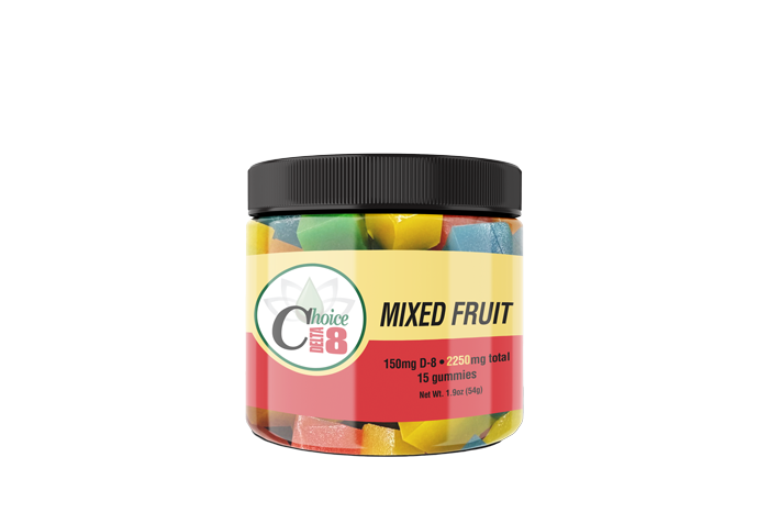 D8 Gummies Plain-Mixed Fruit 2250mg 150mg/15pc