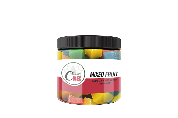 D8 Gummies Plain-Mixed Fruit 3000mg 100mg/30pc