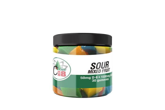 D8 Gummies Sour-Mixed Fruit 1500mg 50mg/30pc