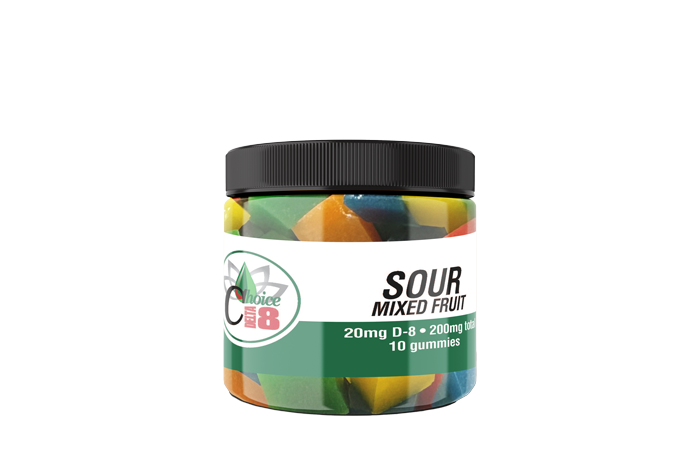 D8 Gummies Sour-Mixed Fruit 200mg 20mg/10pc