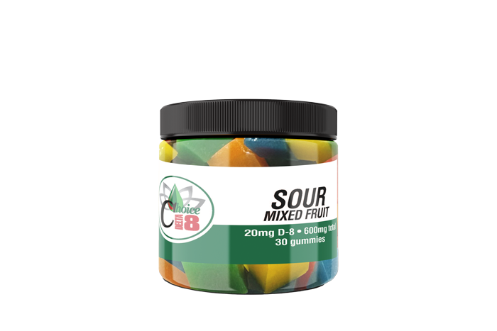 D8 Gummies Sour-Mixed Fruit 600mg 20mg/30pc