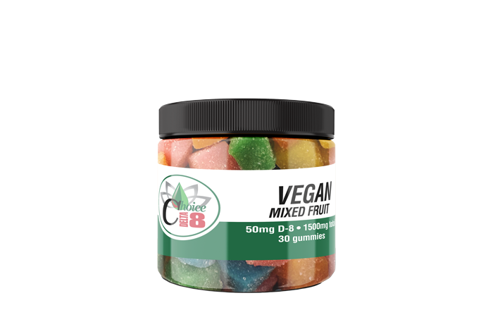 D8 Gummies Vegan-Mixed Fruit 1500mg 50mg/30pc