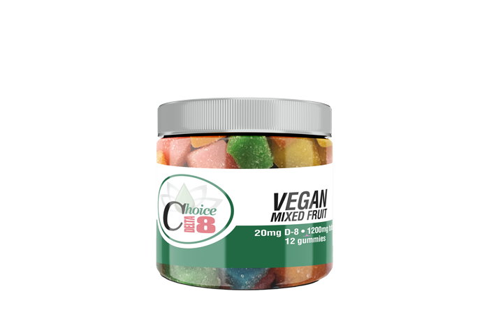 D8 Gummies Vegan Plain-Mixed Fruit 200mg 20mg/10pc