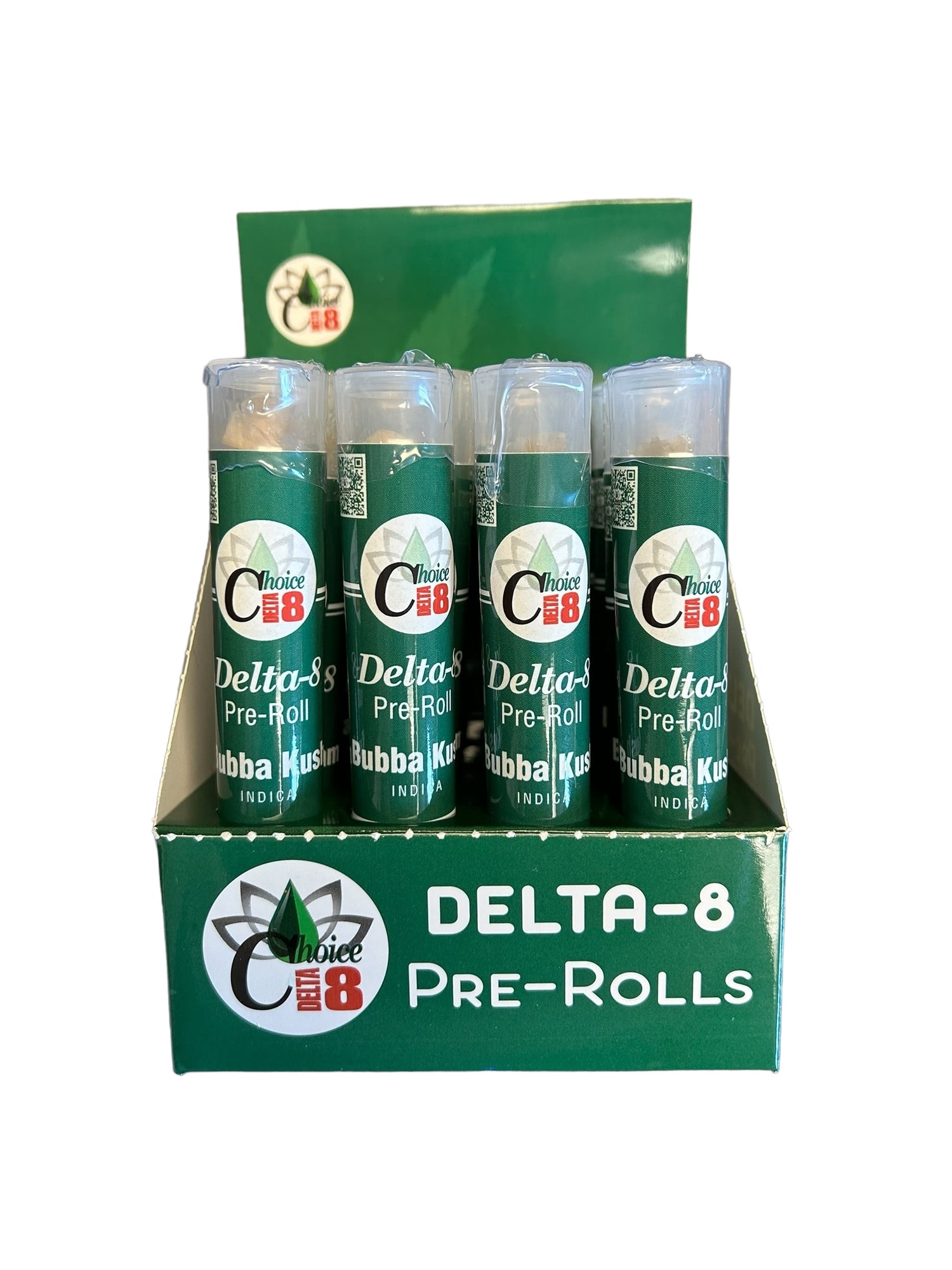 D8 Pre-Roll Carton (12), Bubba Kush - Indica