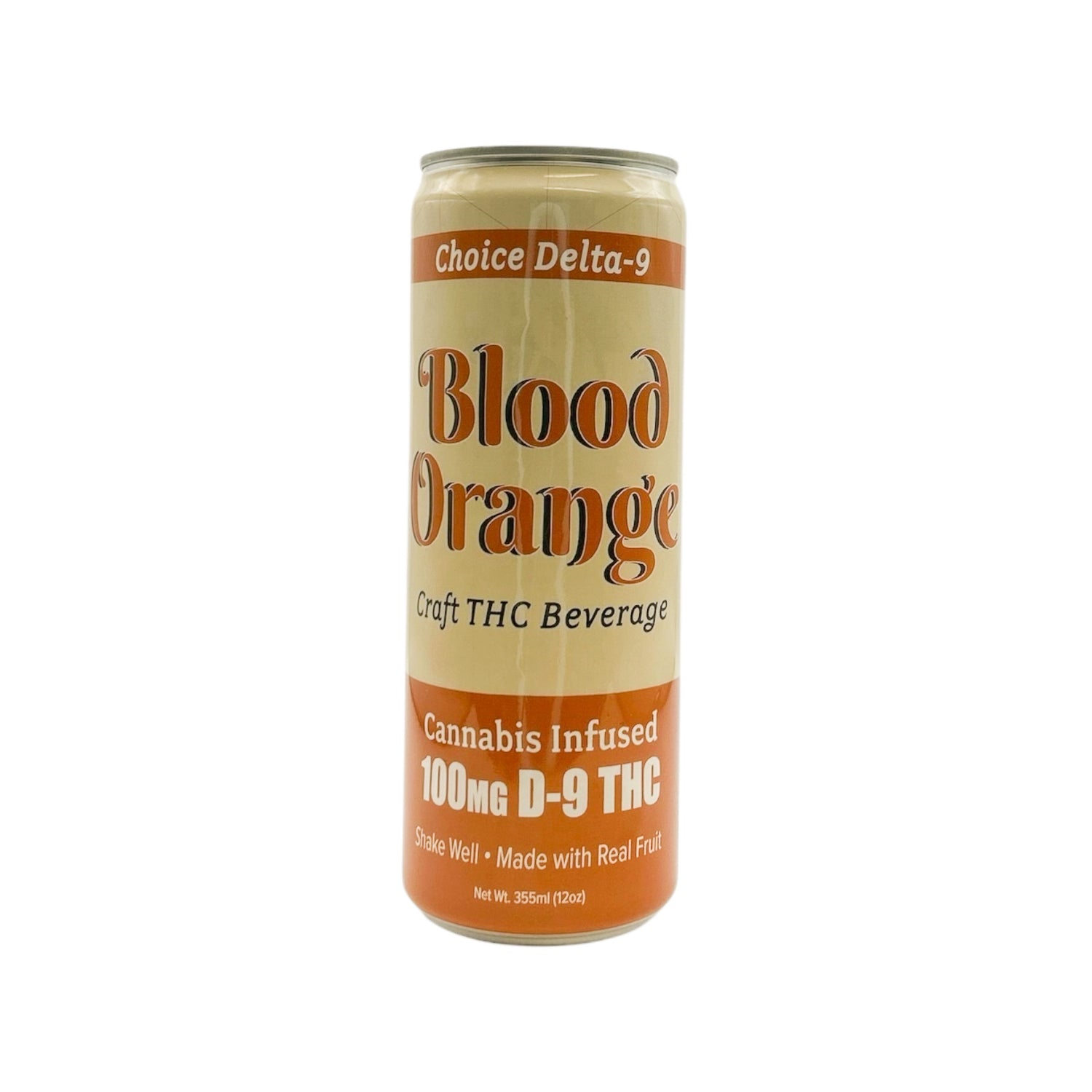 Delta-9 THC Infused Beverage - Blood Orange, 100mg (24 Pack Case)