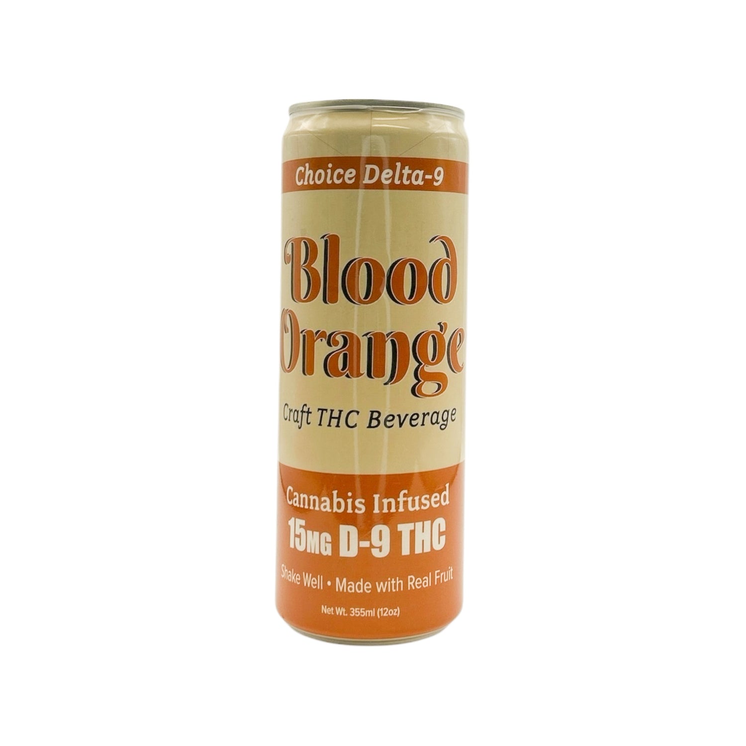 Delta-9 THC Infused Beverage - Blood Orange, 15mg (24 Pack Case)
