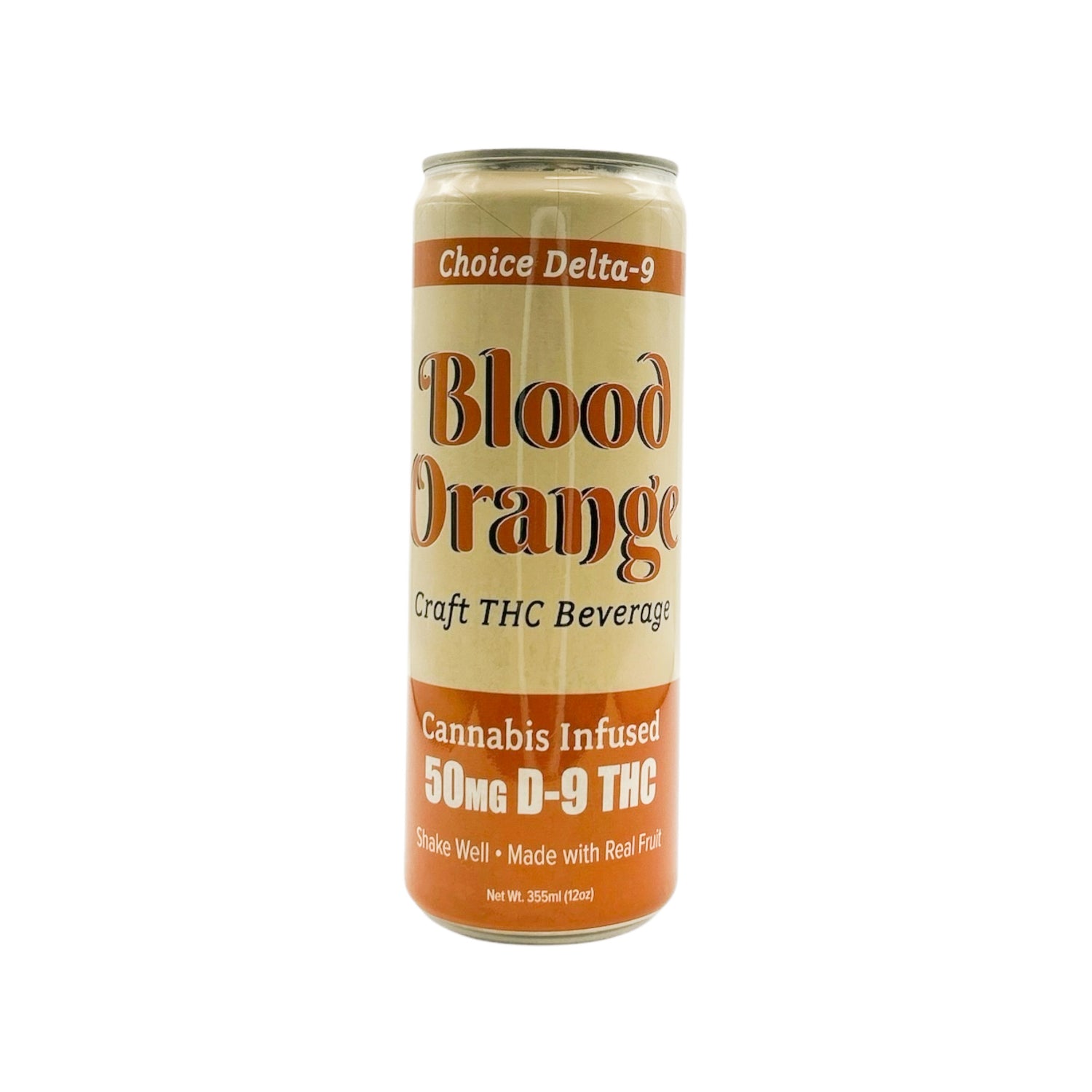 Delta-9 THC Infused Beverage - Blood Orange, 50mg (12 Pack Case)