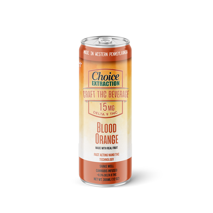Delta-9 THC Infused Beverage - Blood Orange, 15mg (12 Pack Case)