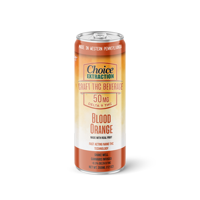 Delta-9 THC Infused Beverage - Blood Orange, 50mg (24 Pack Case)