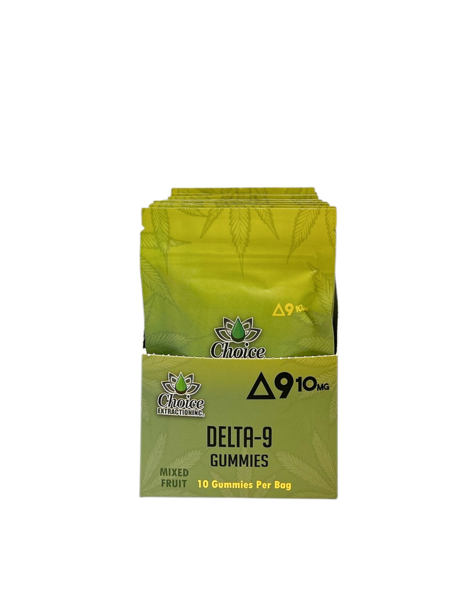 Delta-9 Gummies - Plain Mixed Fruit 100mg 10mg - 10pc Carton (10)