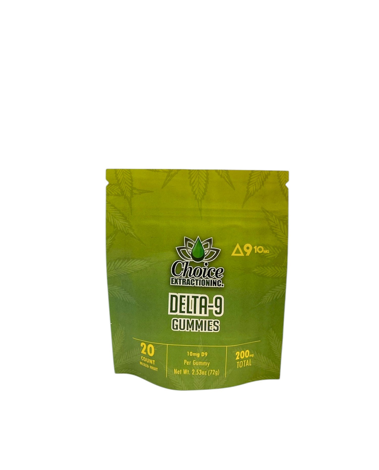 Delta-9 Gummies - Plain Mixed Fruit 200mg 10mg - 20pc