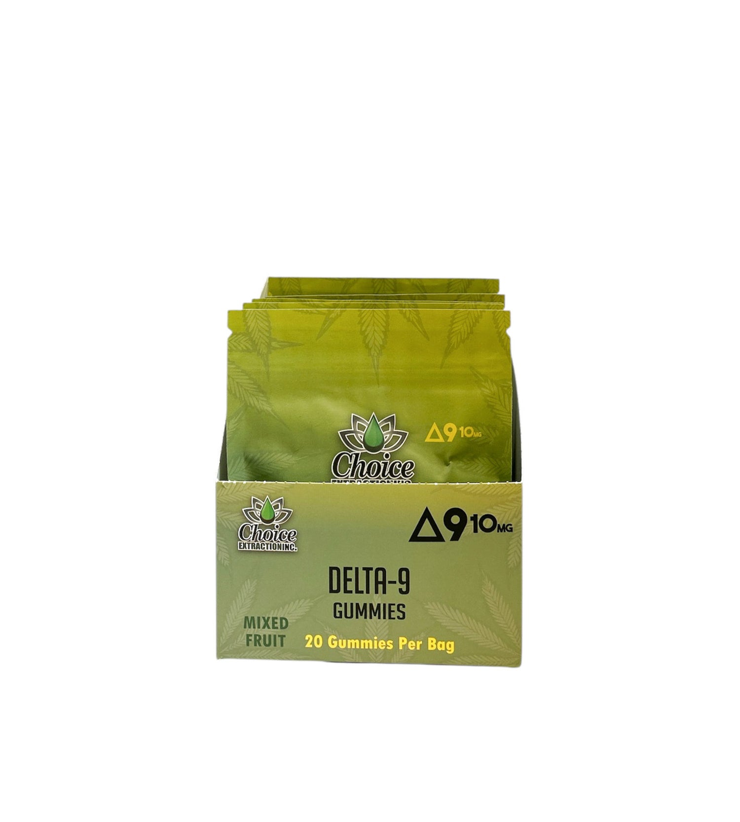 Delta-9 Gummies - Plain Mixed Fruit 200mg 10mg - 20pc Carton (5)
