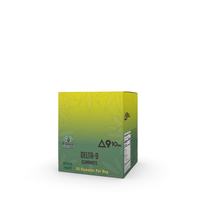 Delta-9 Gummies - Plain Mixed Fruit 200mg 10mg - 20pc Carton (5)
