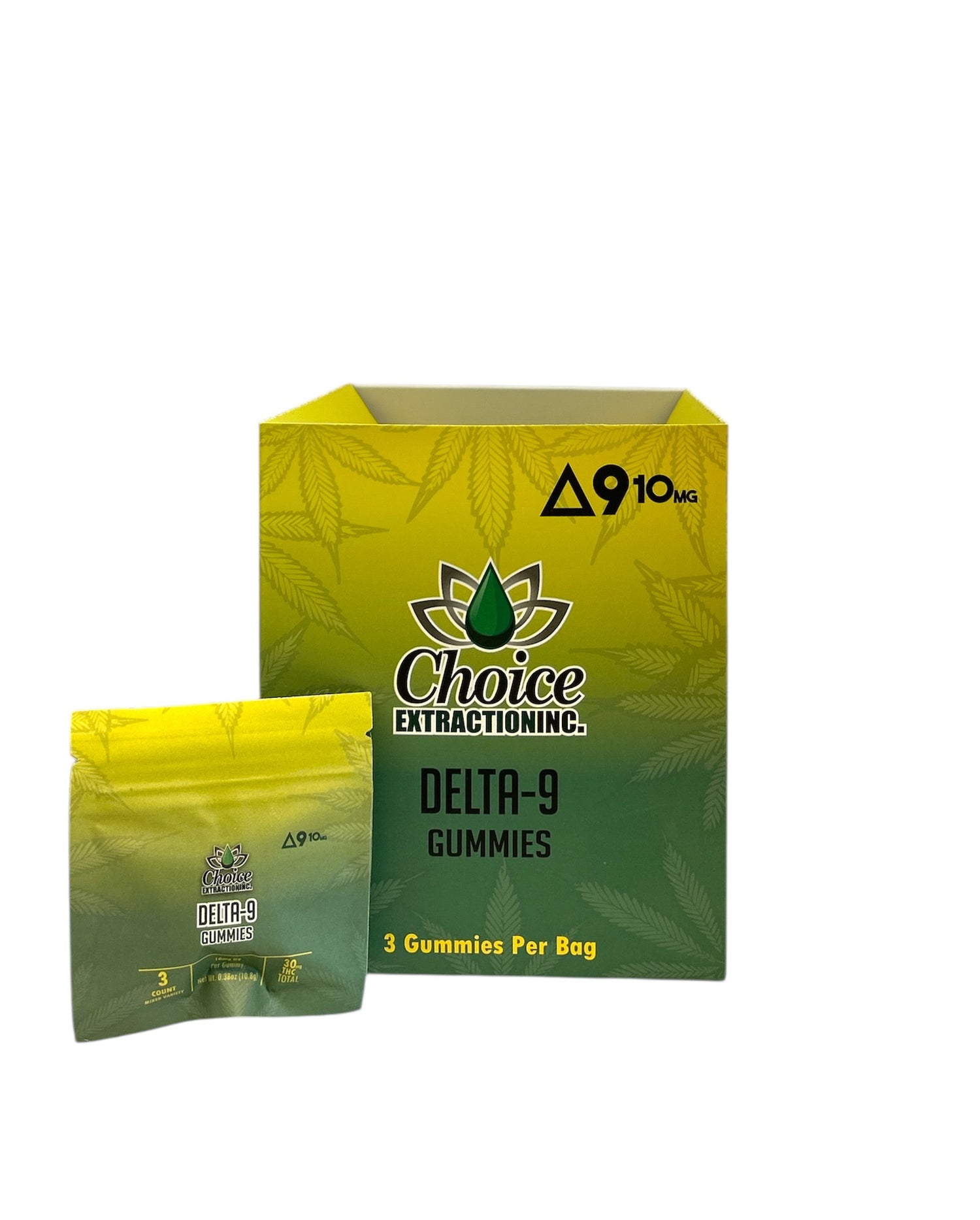 Delta-9 Gummies - Plain Mixed Fruit 900mg 10mg - 3pc Carton (30)