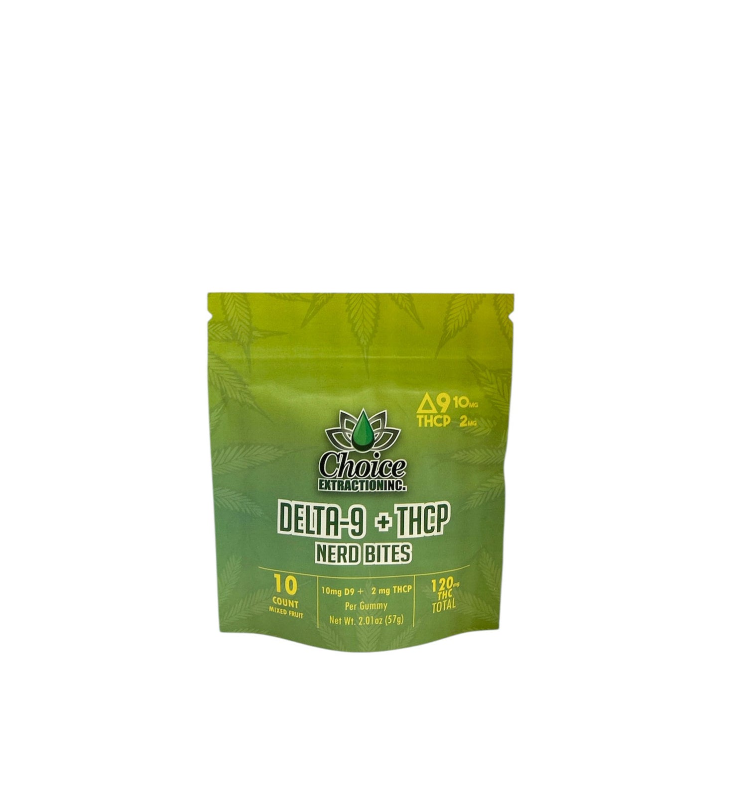 NERD BITES: Delta-9 + THCP Gummies 120mg 10mg/2mg - 10pc