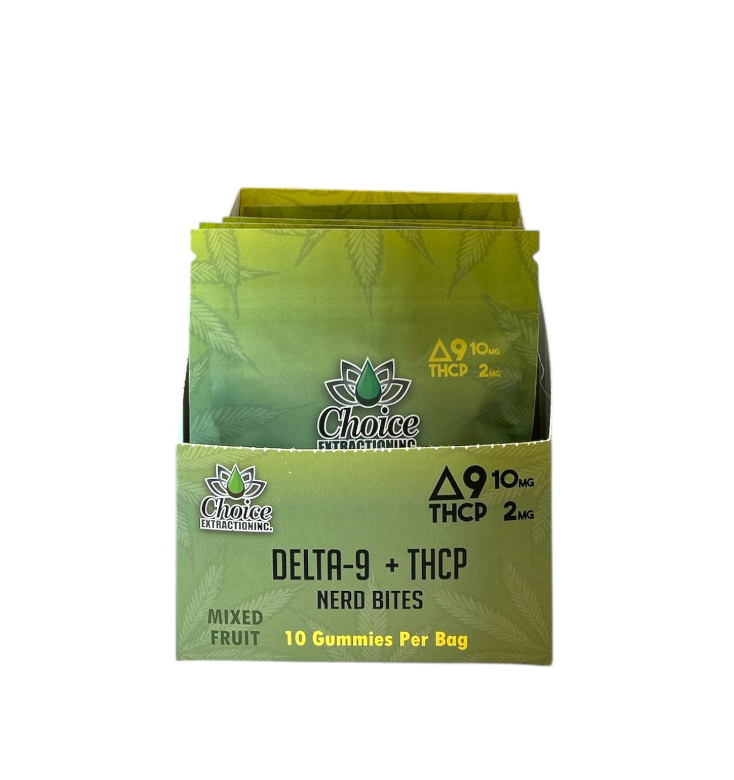 NERD BITES: Delta-9 + THCP Gummies 60mg 10mg/2mg - 5pc Carton (10)