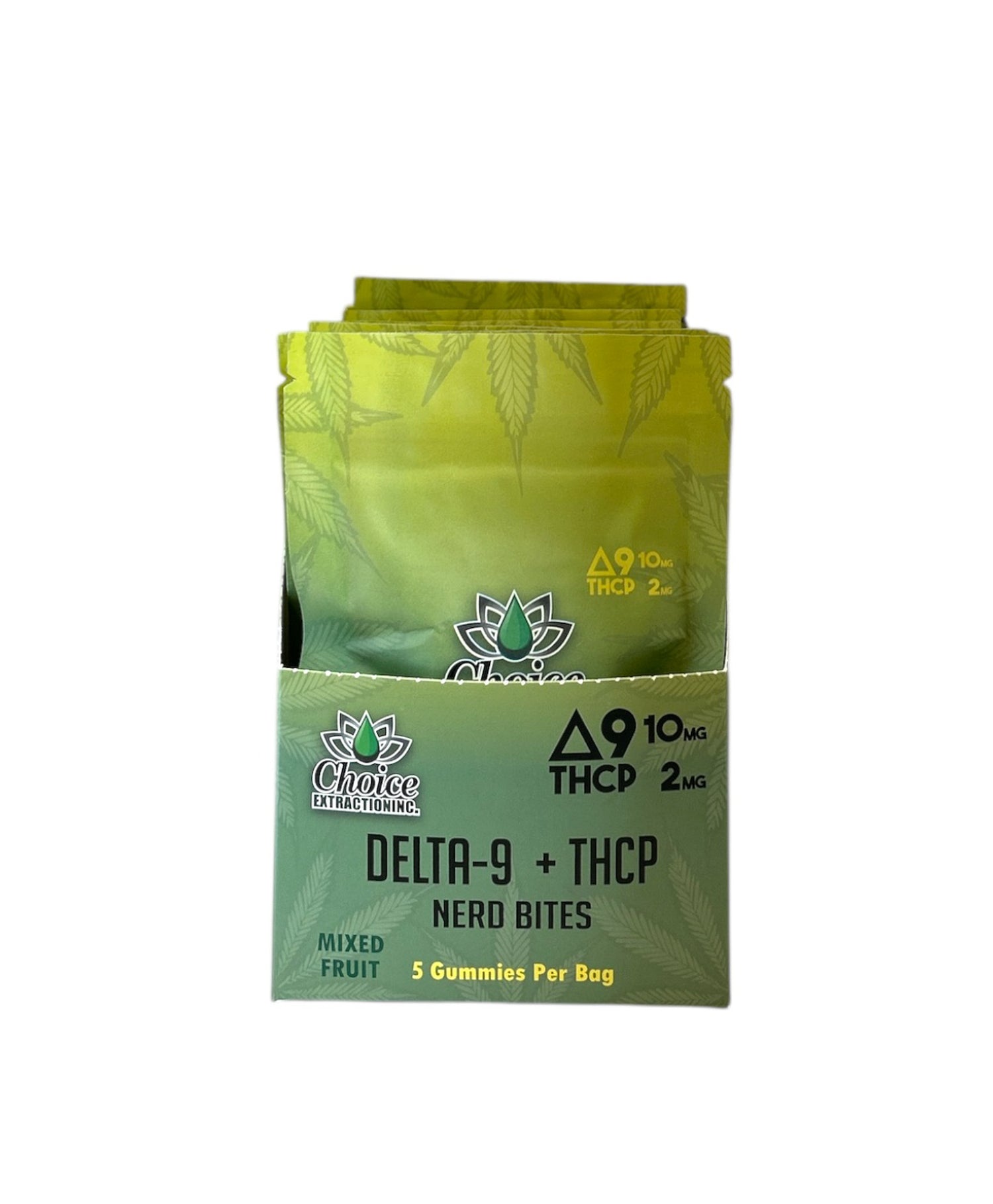 NERD BITES: Delta-9 + THCP Gummies 120mg 10mg/2mg - 10pc Carton (5)