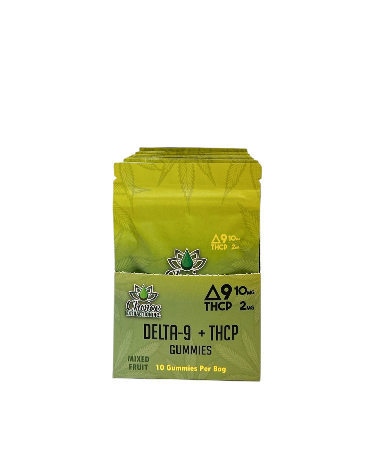 Delta-9 + THCP Gummies - Plain Mixed Fruit 120mg 10mg/2mg - 10pc Carton (10)
