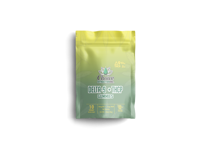Delta-9 + THCP Gummies - Plain Mixed Fruit 120mg 10mg/2mg - 10pc Carton (10)