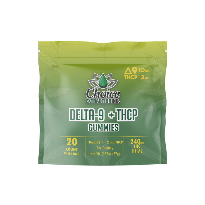 Delta-9 + THCP Gummies - Plain Mixed Fruit 240mg 10mg/2mg - 20pc