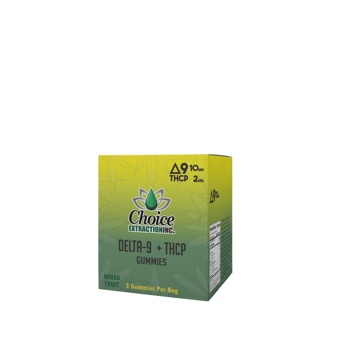 Delta-9 + THCP Gummies - Plain Mixed Fruit 1080mg 10mg/2mg - 3pc Carton (30)