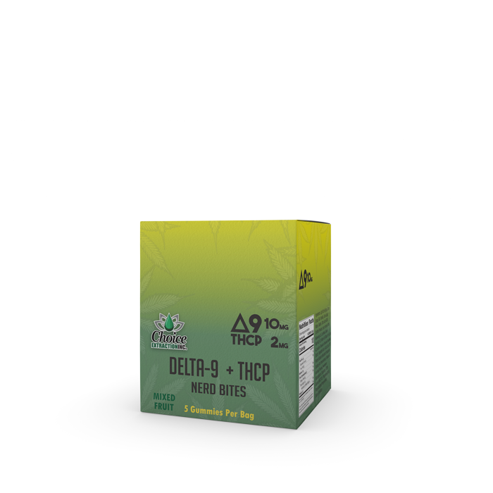 NERD BITES: Delta-9 + THCP Gummies 60mg 10mg/2mg - 5pc Carton (10)