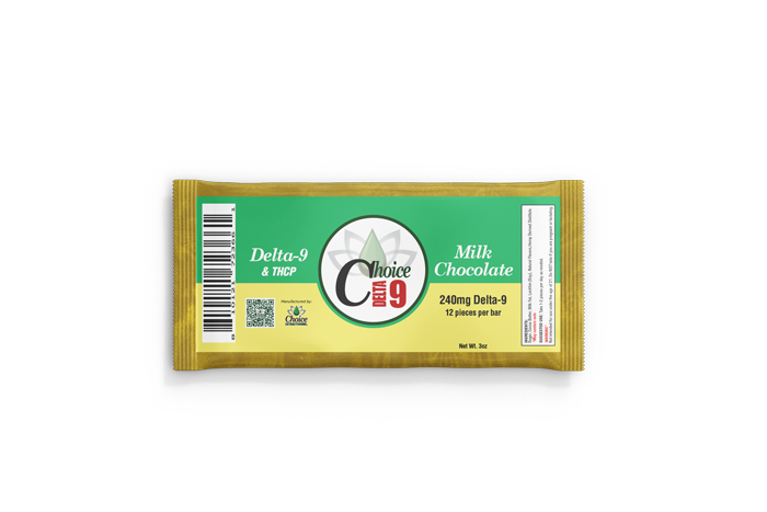 Delta-9 + THCP Chocolate Bar - 252mg TOTAL, 20mg D9/1mg THCP Per Piece