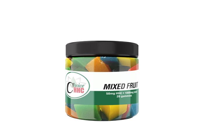 HHC Gummies Plain-Mixed Fruit 1000mg 50mg/20pc