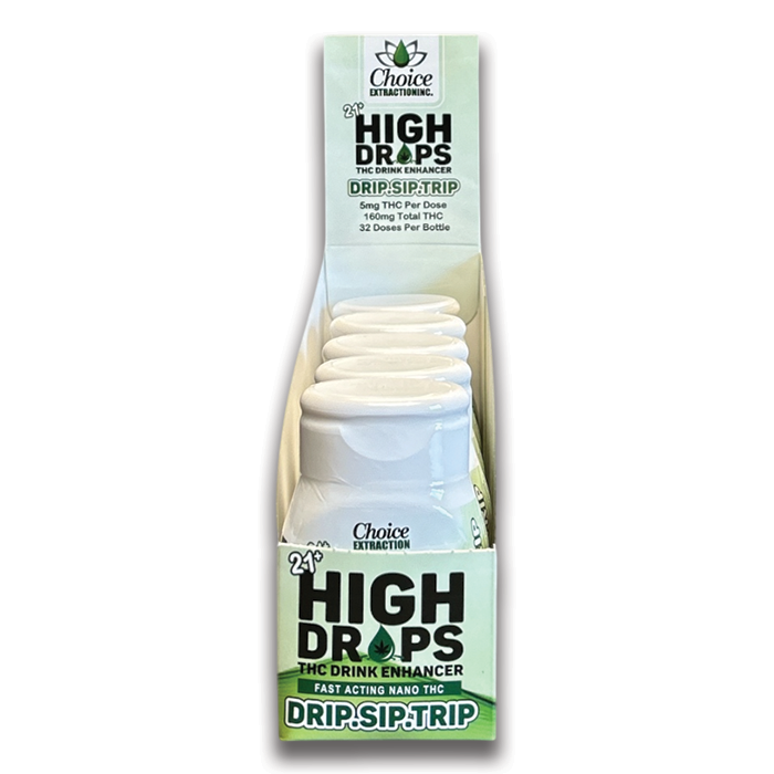 High Drops THC Drink Enhancer - 160mg / 5mg Per Squeeze - CARTON (5)