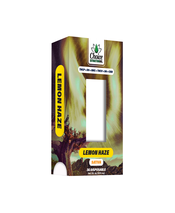 THCP+D9+HHC+THCV+D8+CBD, Lemon Haze Disposable 3mL - Sativa
