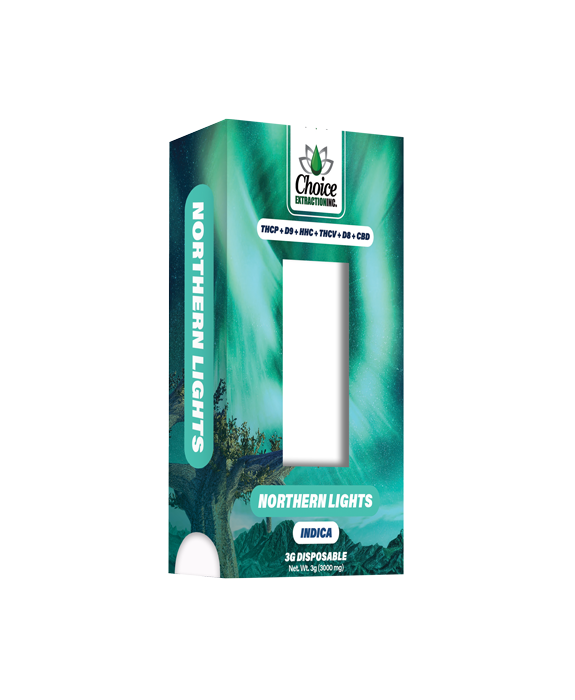 THCP+D9+HHC+THCV+D8+CBD, Northern Lights Disposable 3mL - Indica
