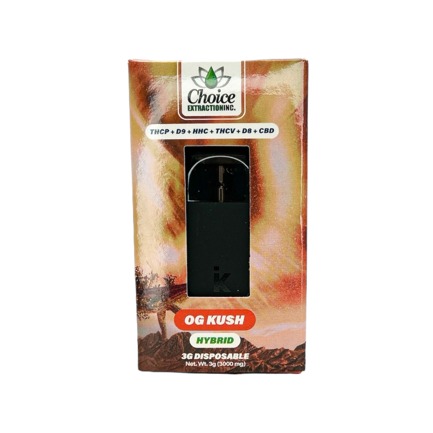 THCP+D9+HHC+THCV+D8+CBD, OG Kush Disposable 3ml - Hyrbid