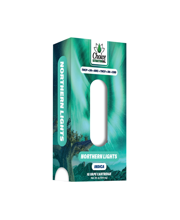 THCP+D9+HHC+THCV+D8+CBD, Northern Lights Vape Cart 1mL - Indica