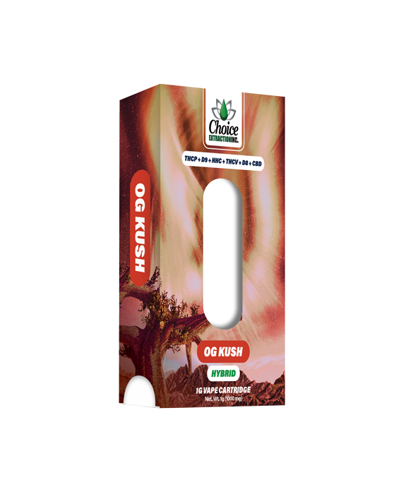THCP+D9+HHC+THCV+D8+CBD, OG Kush Vape Cart 1ml - Hyrbid