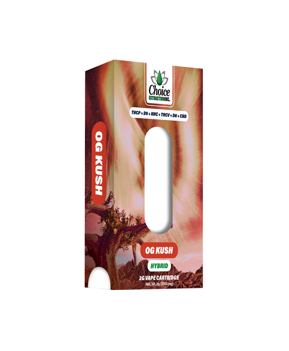 THCP+D9+HHC+THCV+D8+CBD, OG Kush Vape Cart 2ml - Hyrbid