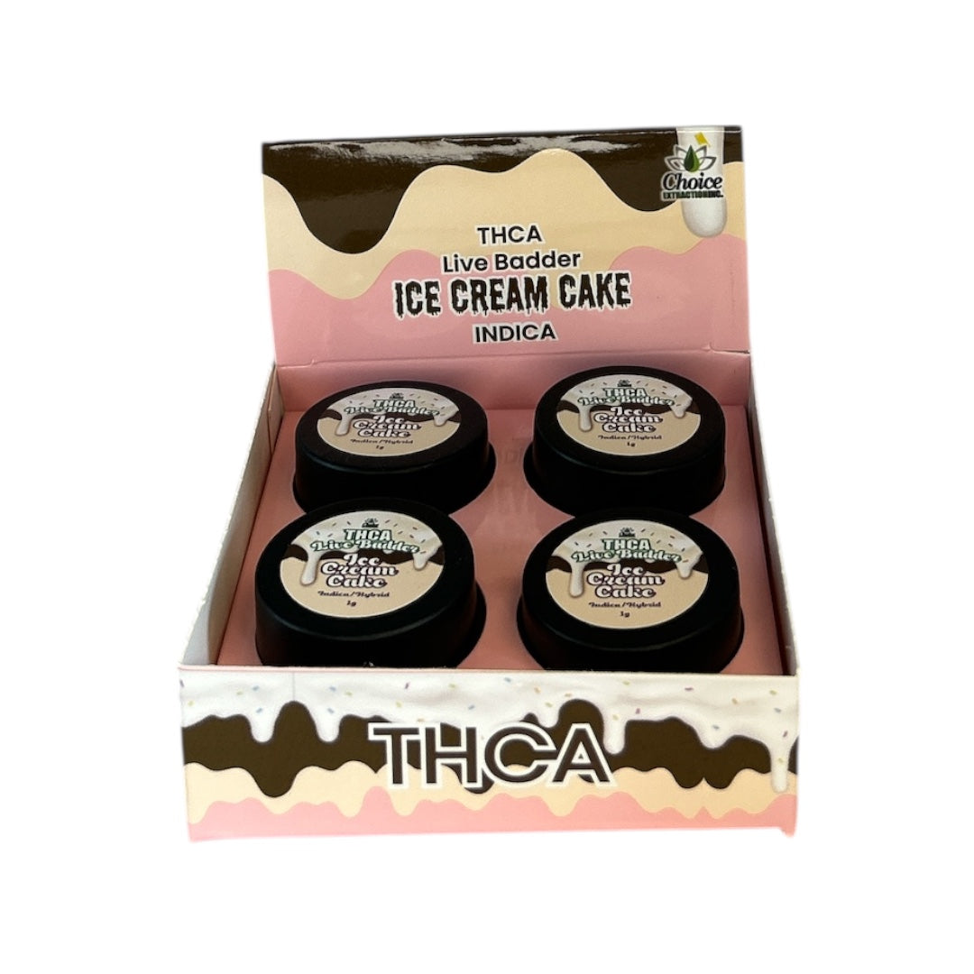 THCA Concentrate CARTON - Ice Cream Cake 2g - BADDER, Indica