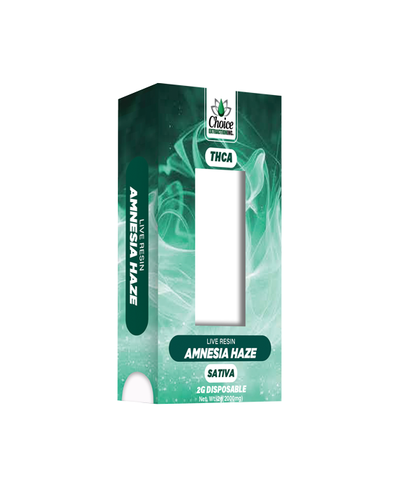 THCA, Live Resin Amnesia Haze Disposable 2ml - Sativa
