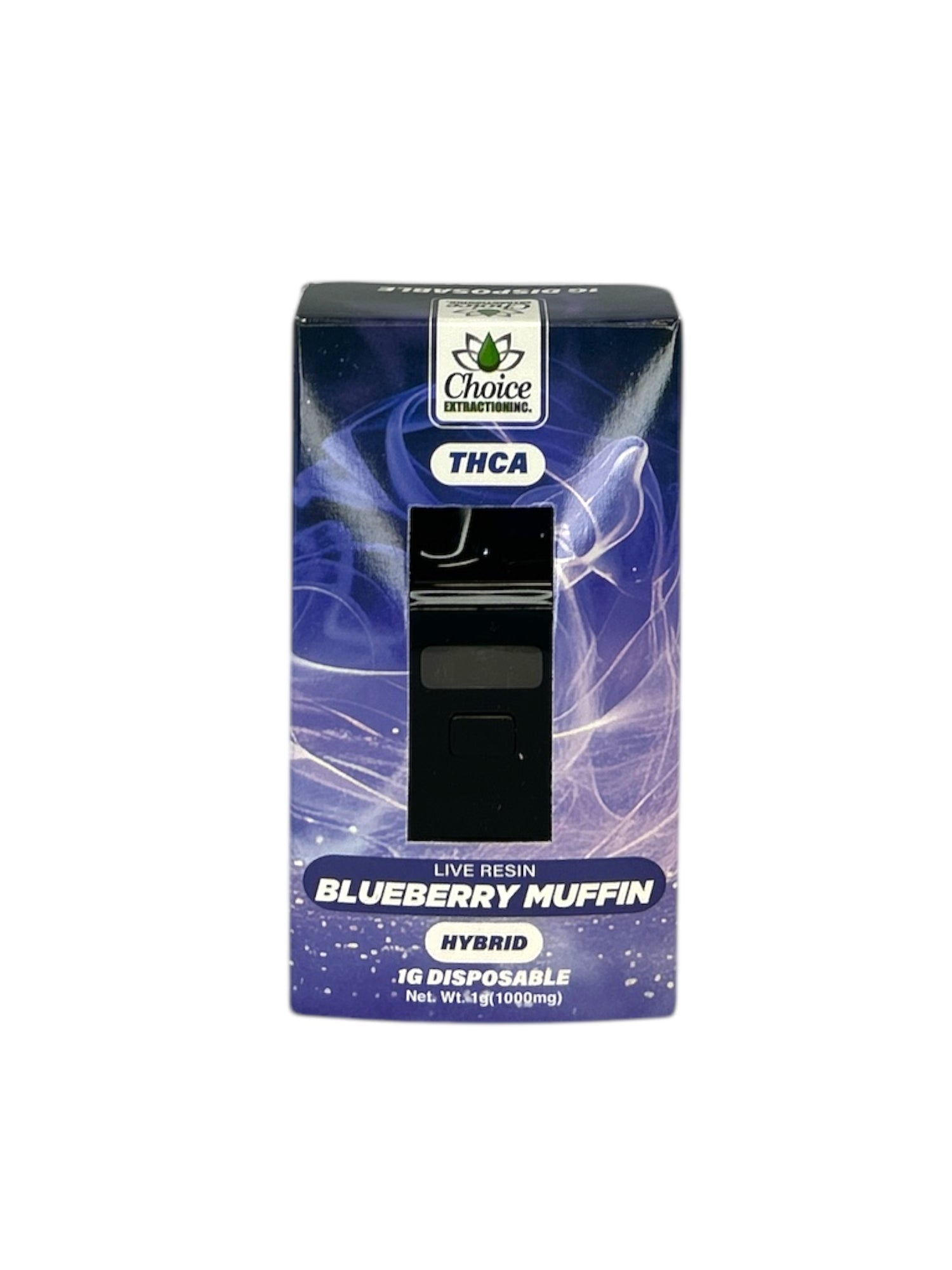 THCA, Live Resin Blueberry Muffin Disposable 1ml - Hybrid