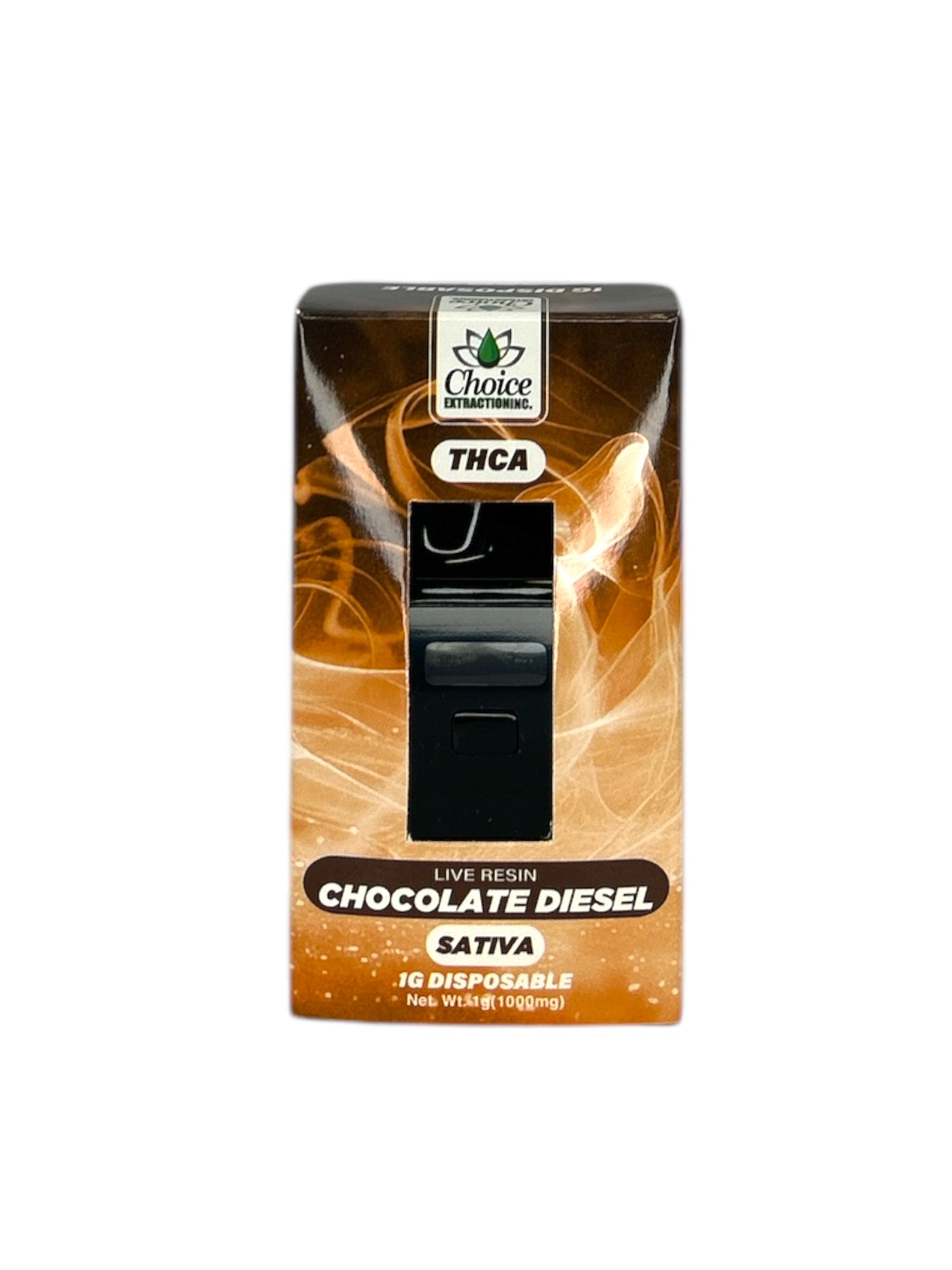 THCA, Live Resin Chocolate Diesel Disposable 1ml - Sativa
