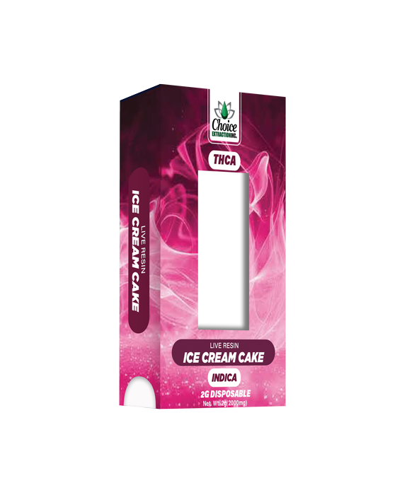 THCA, Live Resin Ice Cream Cake Disposable 2ml - Indica