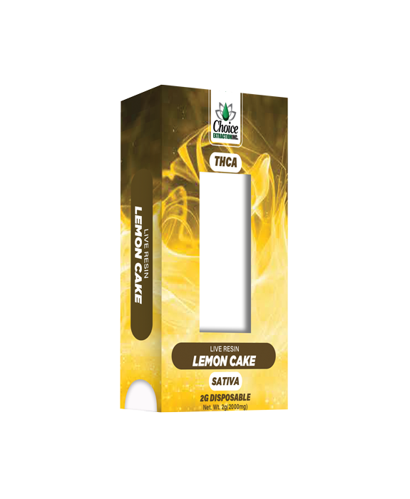 THCA, Live Resin Lemon Cake Disposable 2ml - Sativa