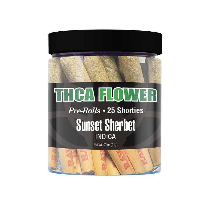 THCA Pre-Roll SHORTIES - Sunset Sherbet (25) - Indica