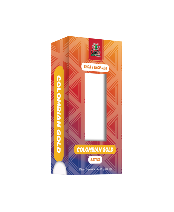 THCA + THCP + D8, Colombian Gold Disposable 1mL - Sativa